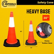 Safety Cone Orange Rubber Heavy Base Premium Quaity Traffic Road Block  / Kon Keselamatan - 30"x 15"