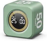 KADAMS Pomodoro Cube Timer Productivity Visual Timer - 5/10/25/50 Min Rotating Countdown - Green