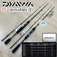 2025 DAIWA CROSSFIRE X SPINNING / BAITCASTING (BC) FISHING ROD