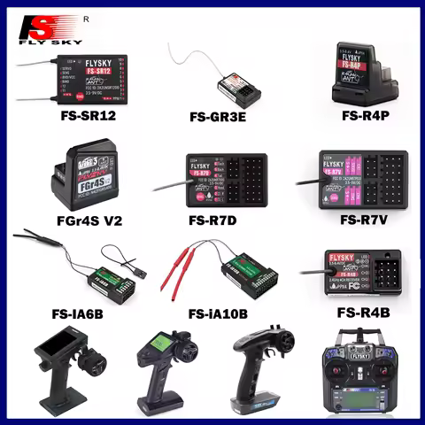 Flysky 4CH 6CH 7CH 12CH FGr4S V2 FS-R4B R4P R7V BS6 2.4G Receiver for RC Car Boat Robot Plane Model 