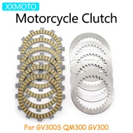 For Hyosung GV300S QM300 GV300 GV 300 S QM 300 Motorcycle Clutch Plates Friction Steel Disc Kits GV 