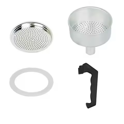 Espresso Coffee Moka Pot Rubber Ring Handle Gasket Funnel Filter Set For Cups Moka Pot Espresso Coff