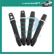 Mitsuibishi Lancer 2008 - 2017 Door Handle Cover Trim Carbon Fiber Pattern Mitsuibishi Lancer Car Ac