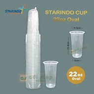 Starindo Plastic Cup 22oz OVAL Thickness 9gm 1 Slop Contains 50 cups