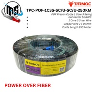 Tarmoc TPC-POF-1C3S-SC/U-SC/U-250 Black | Preconnectorized Drop Cable with POF 250 Meters