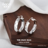 Simple Circle Super Diamond Pure Heavy Industry s925 Ring Fashionable Flashing Earrings Ears Big Fem