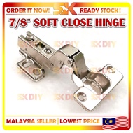 🇲🇾 7/8" Soft Close Hydraulic Insert Hinge Kitchen Cabinet Furniture Soft Close Concealed Door Hinge 