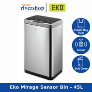 Eko Mirage Sensor Bin 9278 - 45Litres Stainless Steel Dustbin Rubbish Bin Trash Can Tong Sampah Kitc