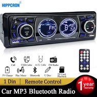 【Fashionable New Arrival】 Hippcron Car Audio 1din Bluetooth Stereo Mp3 Player Fm 60wx4 12v Support Charging Usb/tf With Remote Control