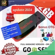 (Berkahstore) Flashdisk bonus isi lagu USB Flashdisk Sandisk 32GB 600 Lagu Karaoke Klip Asli Aplikas