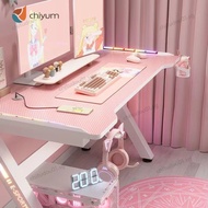 chiyum.sg Gaming Desk Carbon Fibrecomputer Table Home Gaming Desk Pink Gaming Table Game Live Stream