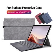 PU Leather Case For Microsoft Surface Pro 9 8 7 7Plus 6 5 4 X Tablet Sleeve For Surface Go 1 2 3 Flip Stand Cover