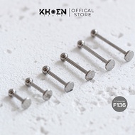 (1 Piece) Ball flat earrings - Titanium F136 - Eyelets Store