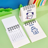 2024 Cartoon Cute Rabbit Desk Calendar Mini Small Decoration Calendar Student Office Desk Decoration