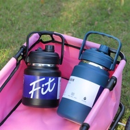 2000/2500ml Vacuum Insulated Tumbler Large Capacity Stainless Steel Water Bottle with Handle & Straw