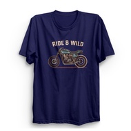 Baju Kaos Pria Distro Original Racing Ride & Wild Keren Premium 100% Branded Import Aesthetic Wanita