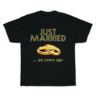 Just Married 50 Years Ago 50Th Golden Wedding Anniversary T-Shirt