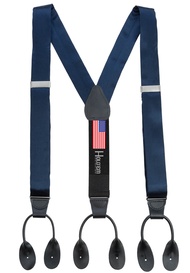 HOLD'EM 100% Silk Suspenders For Men Y-Back Button End Made in USA – Many Colors and Designs