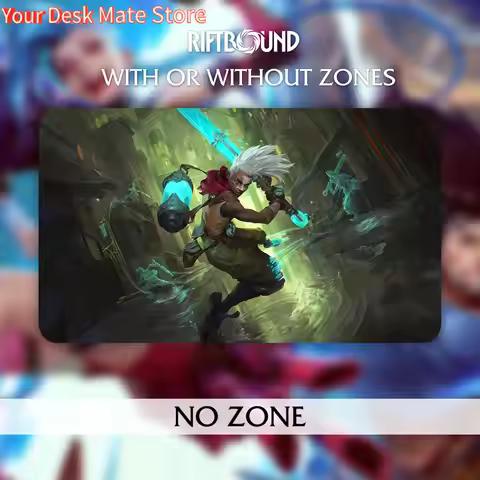 Playmat LoL Riftbound TCG – Ekko (With or Without Zones) Stitched edges
