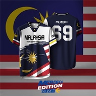 （free custom）Malaysia Day Jersey 2026 Malaysian Flag Print Independence Day Short Sleeve Casual Jers
