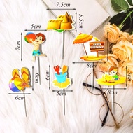 Beach boys' cake accessories set