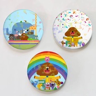 Cartoon H-Hey D-Duggee Round Exquisite Laser Badge Brooches Creative Pins For Clothes Hat Backpack G