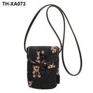 Summer in his cell phone bag 2023 new tide teddy bear pattern shoulder bag fashion joker hot female bag