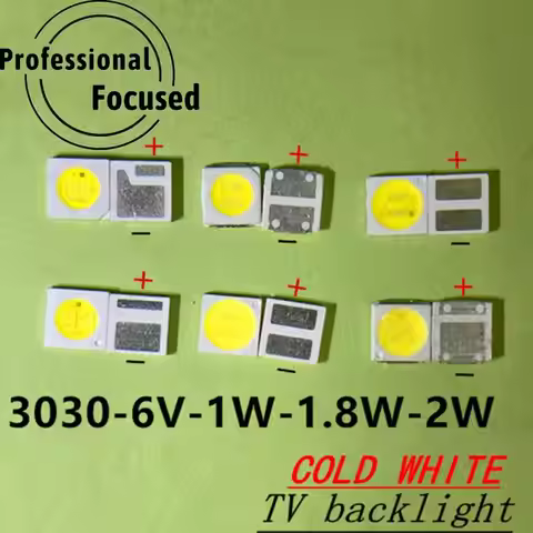 100pcs 3030 Backlight High Power LED DOUBLE CHIPS 1w 1.5W 2w 3V-3.6V 6v lextar JUFEI AOT Cool white 