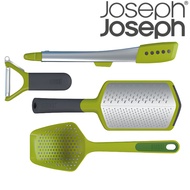 [Joseph Joseph] Foodie 4-Piece Cooking Tool Set • Grater • Tongs • Strainer Ladle • Peeler • Stainle