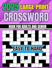 2025 Large Print Easy To Hard Crossword book For Adult And Senior