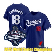 Men's Los Angeles Dodgers Jersey Yoshinobu Yamamoto 2025 World Series Champions Blue Baseball Jersey