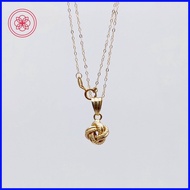 ❀ ☾ ◸ COD PAWNABLE 18k Legit Original Pure Saudi Gold Frosted Knot Necklace