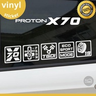 PROTON X70 Car Square Vinyl Sticker (Die-cut) C4-05