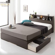 Giường Ngủ Hiện Đại Gỗ Công Nghiệp GN-09 Có 2 Ngăn Kéo Với Đầy Đủ Kích Thước 1m-1m2-1m4-1m6-1m8-2m