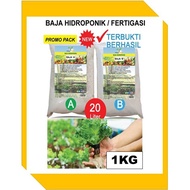 Set Baja AB 1KG Untuk Fertigasi dan Hidroponik Sayur Daun Hydroponic Nutrient Fertilizer