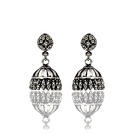 Moonstruck Fashion Jewelry Indian Traditional Ethnic Oxidized Jhumki/Jhumka Earrings With Pearl For 