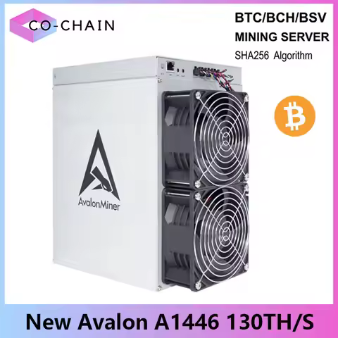 BTC Miner Avalon A1446 130Th/s 3310W Crypto Bitcoin Miner Avalon Asic BTC Miner BTC Mining Than Aval