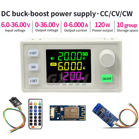 SK120X CNC Step Up/Down DC Adjustable Regulated Power Supply CV CC 0-36V 0-6A 120W Solar Charging Mo