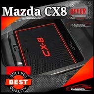Mazda CX8 CX-8 Anti-Slip Mats Modified Water Coaster Rubber Mat Gate Slot Mat White 2019-21