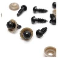 MATA [10-pcs] BLACK ROUND Doll Eyes/ Amigurumi Eyes/ Safety Eyes 5-40mm