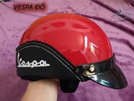 Nón Bảo Hiểm Nửa Đầu Viền Da Chống Trầy - Mủ Bảo Hiểm 1/2 Đầu Freesize Chất Lượng