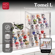 HOMU TOMEI Transparent Storage Display Box L Transparent Acrylic Action Figure Stand 2 Susun Tingkat