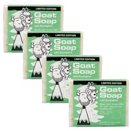 Goat Soap With Eucalyptus 100g x 4pcs - Australia Made - 100% Authentic - Made with pure Goat's milk, sweet almond oil and Eucalyptus Globulus Leaf Suitable for dry, itchy or sensitive skin