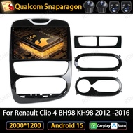 Android 15 Car Radio For Renault Clio 4 BH98 KH98 2012 -2016 Qualcomm GPS Head Unit AUTO DVD QLED Na
