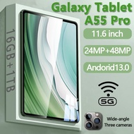 【Buy 1 Get 10 Free】2025 New Tablet Galaxy A55 Pro  Android tablet 11.6inch HD screen 16GB+1TB tablet