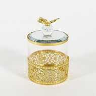 ⚡️SARANG HAE YO⚡️TRANSPARENT CRYSTAL DOORGIFT VIP / HOME DECORATION / CRYSTAL GLASS GOLD WITH DESIG