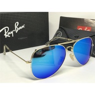 Original ray ban polarized rb sunglasses rayban aviator glod blue frame bn for women men DA93 CKSE-x