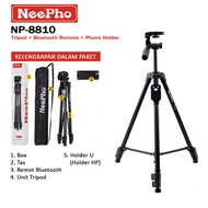 NeePho NP-8810 camera tripod, high-grade aluminum frame, 1.5m high load 3kg, with bag and bluetooth