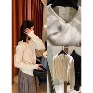 【Hers】Women's button-down sweater with rhinestones, high-end design, Korean style, qccc product, sta