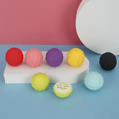 5Pcs/set 7g Empty Ball Shape Plastic Lip Balm Jar With Lids Sphere Round Containers Screw Cap Lipsti